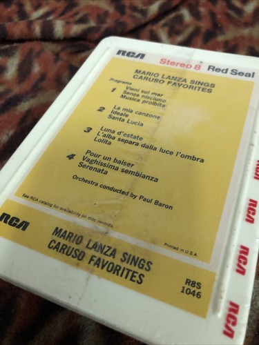 Mario Lanza Sings Caruso Favorites 8 Track Sealed Brand New Rare - Foto 6 di 6