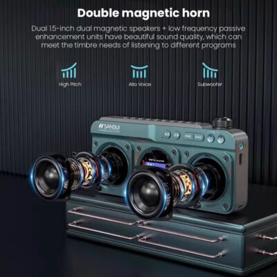 Sansui F28 Radio Bluetooth USB Card Insert Sound Elderly Walkman