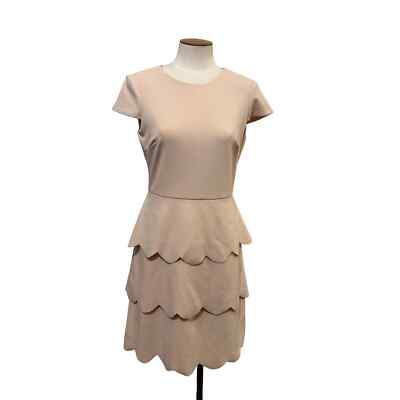 Vince Camuto Cocktail Dress Light Pink Scalloped Hem Size 4 Small | eBay