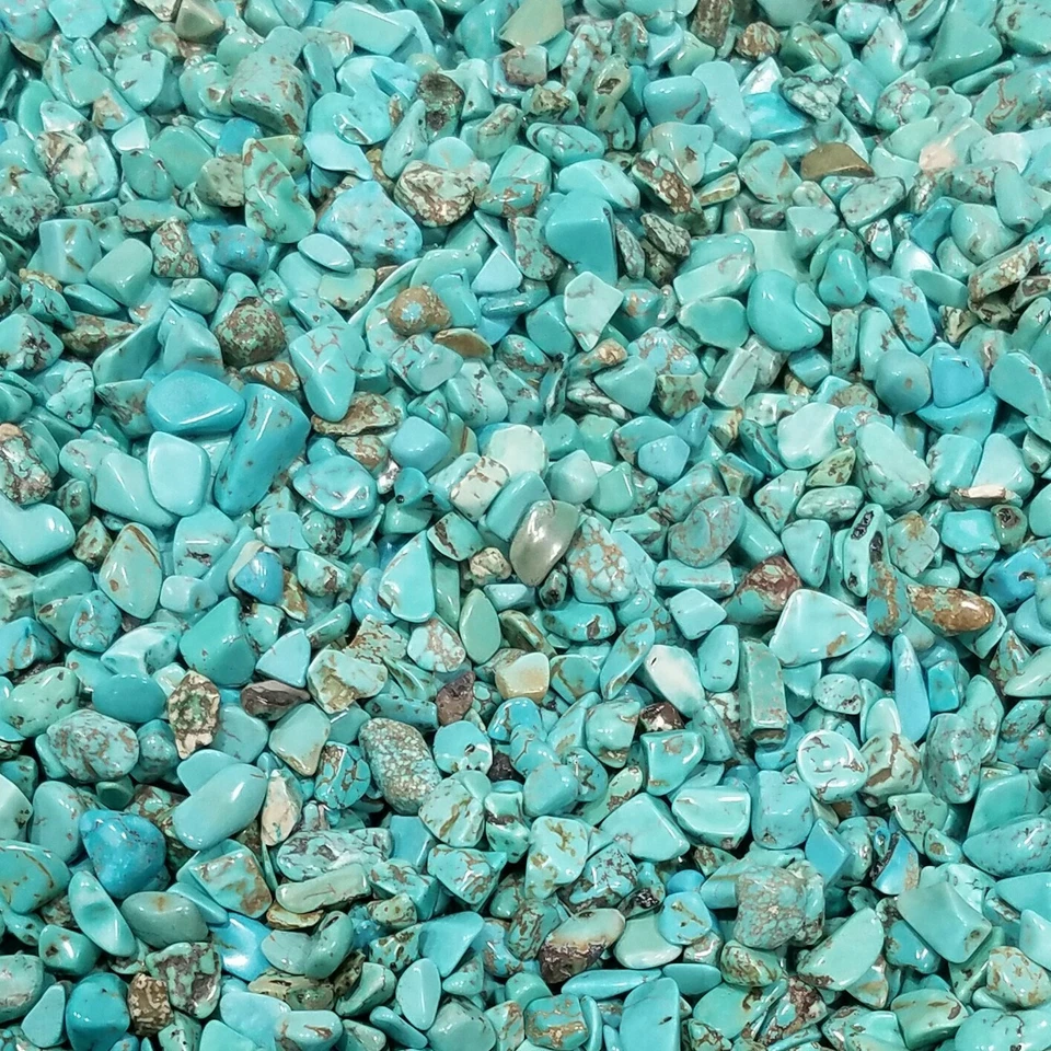 Gemischte Arizona Türkise Rohsteine 200 Carat = 40 Gramm 4 bis 8 mm - Bild 2 von 3