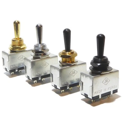 Electric guitar toggle switch 3 way chrome, black or gold pickup selector