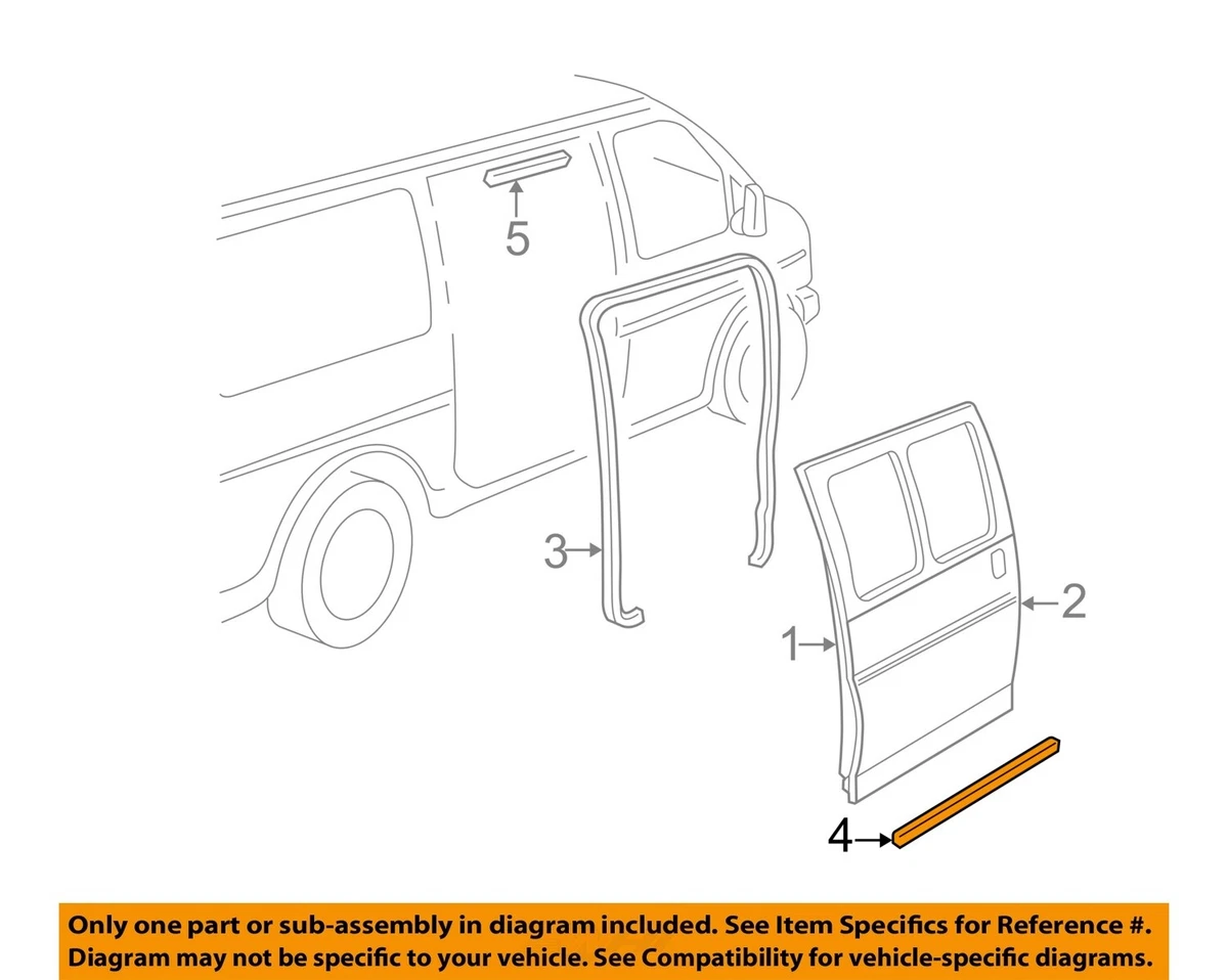 GM OEM Side Sliding Door-Lower Weatherstrip Seal 22790770 | eBay