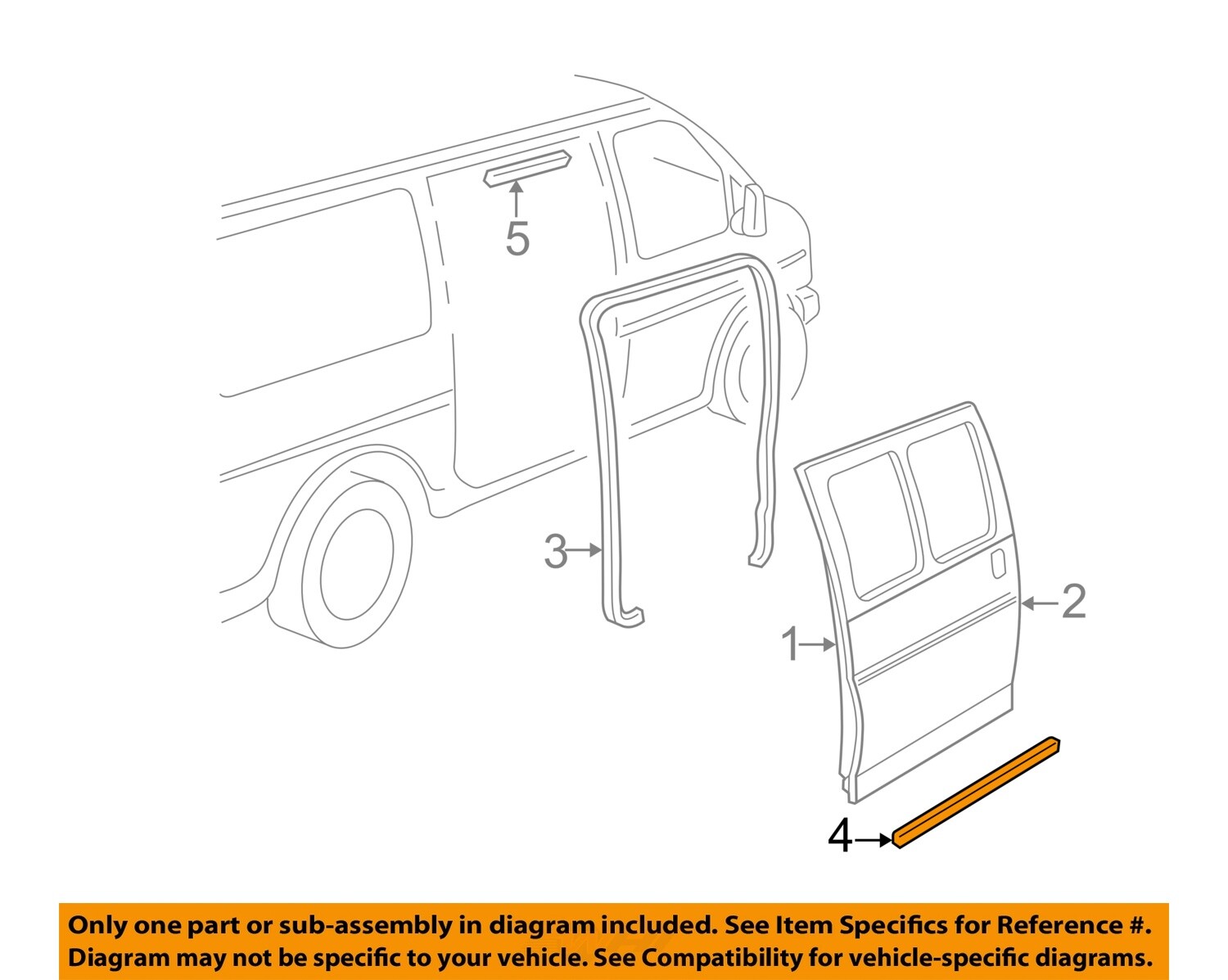 GM OEM Side Sliding Door-Lower Weatherstrip Seal 22790770 | eBay