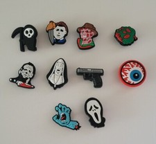 10 Horror Shoe Charms Scary Movie Accessories Fits Crocs Wristband Accessories