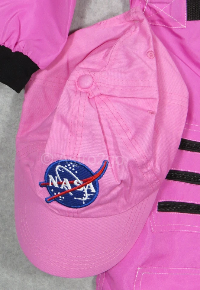 AEROMAX NASA JR. TRAJE DE VUELO ESPACIAL ROSA ASTRONAUTA con SOMBRERO-Disfraz de Halloween Juvenil Foto 3 de 4
