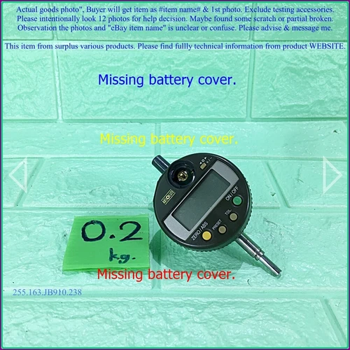 MITUTOYO ID-C112PM 543-258, Indicator-Missing cover as photo, sn:0370, Tested.