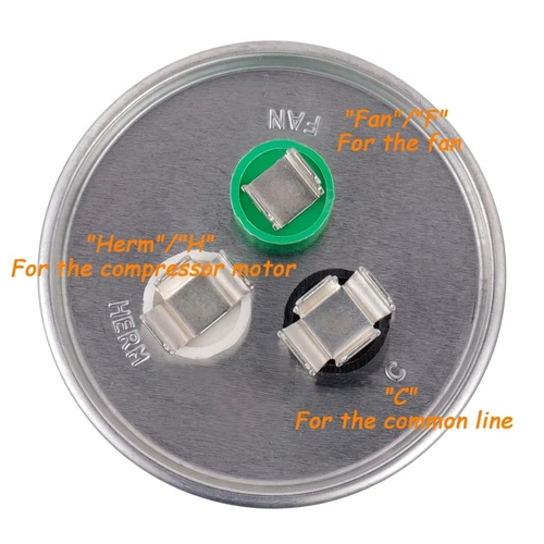 6Pcs Dual Run AC Capacitor 45+5 MFD µF 370-440VAC 50/60Hz 5% HVAC - Bild 2 von 7