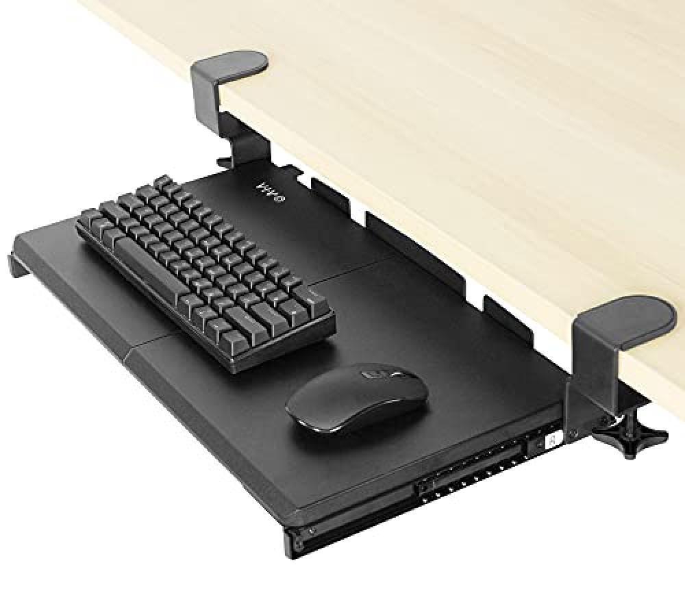 Image of (TG. Keyboard tray - black) VIVO Small Keyboard Tray Under Desk Pull Out with Ex