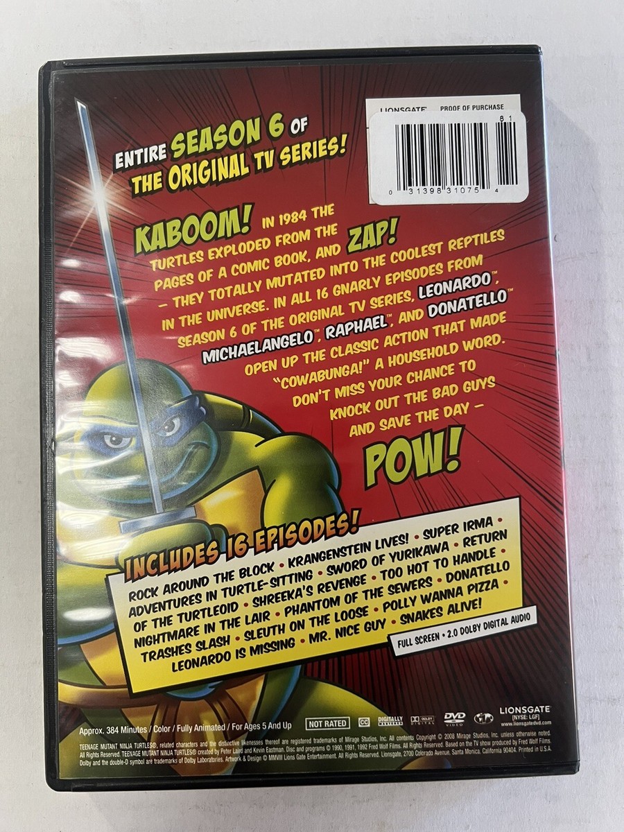 Teenage Mutant Ninja Turtles: Season 6 DVD | eBay