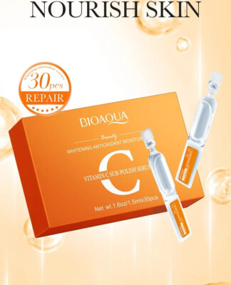 30 Ampullen BIOAQUA SERUM VITAMIN C KONZENTRAT ANTI-AGING LIFTING FEUCHTIGKEITSSPENDEND 30X1,5ML