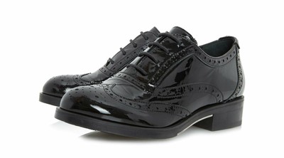 Dune Womens Farnley Black Patent 