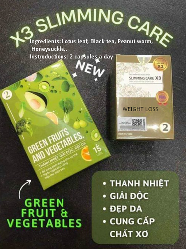 6x Giam can Slimming care X3 OFFER 6x Green fruit & vegetable Type 2-Weight loss