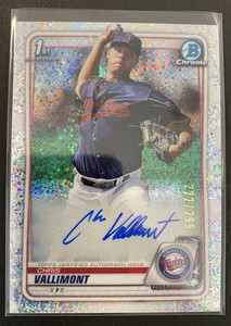CHRIS VALLIMONT 2020 BOWMAN CHROME SPARKLE REFRACTOR AUTO ...