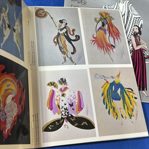 6 Erte's graphic art costume theatrical designs books Paper Dolls Postcards Were - Foto 8 di 10