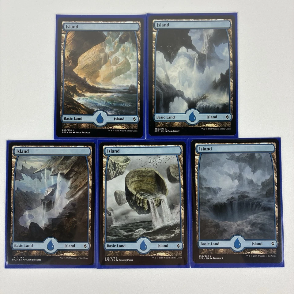 Complete Set - Battle for Zendikar BFZ Full Art Basic Land (Set of 25) - Image 3 of 4