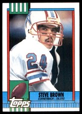 Steve Brown 1990 Topps #219 Houston Oilers NFL READ FREE SHIPPING AutographDen