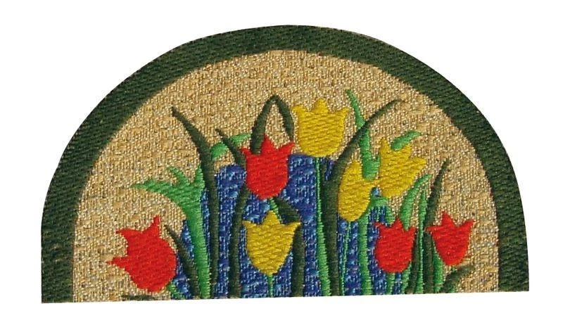 STREETS AHEAD DOLLSHOUSE Fußabtreter, Matte halbrund mit Blumen, Puppenhaus, Puppenstube 1:12