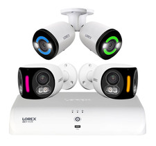 Lorex Fusion NVR with Two 4K 180  Panoramic Lens and Two 4K Bullet Cameras
