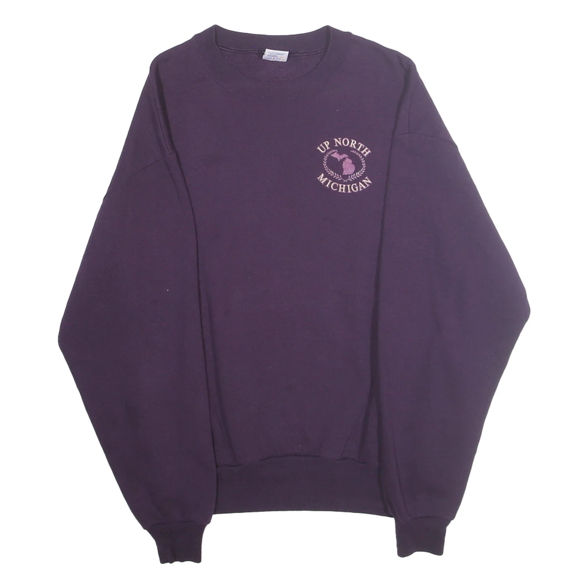 Pull col rond vintage années 80 Jerzees rouge - France