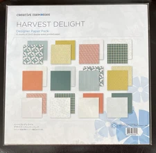 Creative Memories Harvest Delight Designer Paper Pack 12 Sheets