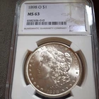 1898-O morgan silver dollar MS63 - NGC Graded