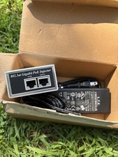 Gigabit Power Over Ethernet PoE Injector 802.3at Plug