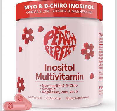 #ad Peach Perfect Inositol Multivitamin 120 Capsules $12.59