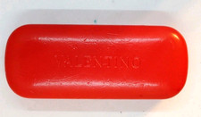 Valentino Designer Red Leather Hard shell Eyeglasses Glasses Clamshell-Case Only
