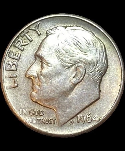 1964 D Roosevelt Dime 10c - Denver 90% US Silver Coin
