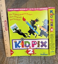 Kid Pix 2 Mac Floppy with Inserts + Kid Pix Studio Big Box *Read Description*