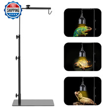 REPTI HOME Reptile Lamp Stand , Adjustable 14-37 Inch Heat Lamp Stand , Reptile
