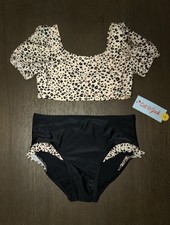 NEW GIRLS CAT  JACK 2 PIECE SWIMSUIT SIZE M 8