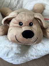 Tan Plush Puppy Dog Melissa Doug Embroidered Eyes 9"