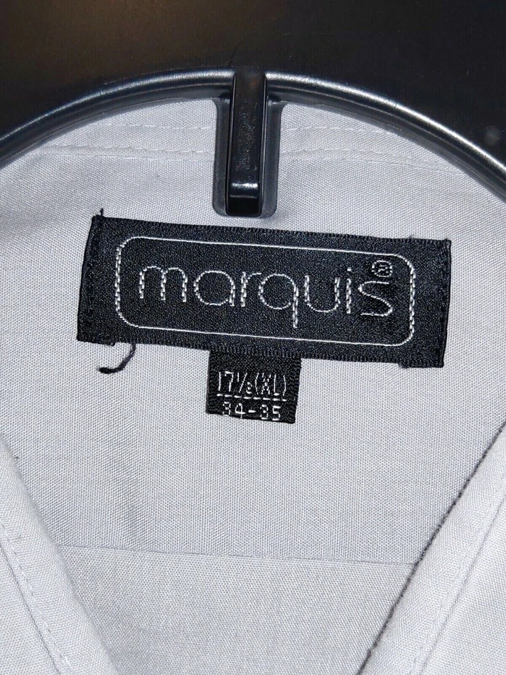 Мужская рубашка Marquis размер XL цвет синий с длинным рукавом на пуговицах - Изображение 3 из 4