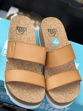 Reef Cushion Vista Hi Tan Slide Sandals Size 8.5 Women  s