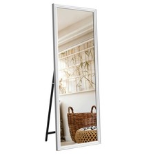 Ganzkörperspiegel Holz Wandspiegel Standspiegel Ganzkörper Großer 160cm Weiß