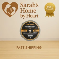 6 1/2“ Circular Saw Blade, 60T ATB Circular Saw Blade, 5/8" Arbor, TCT Carbid...