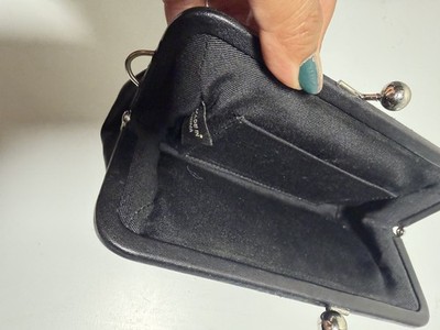 COACH Y2K SOHO Vintage Black LEATHER FRAMED KISSLOCK PURSE