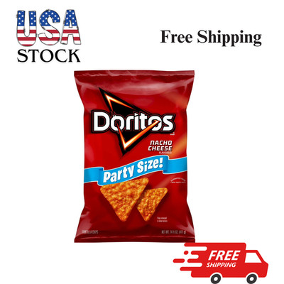 Doritos Nacho Cheese Tortilla Chips 14.5 oz Large Party Size Bag Snack****