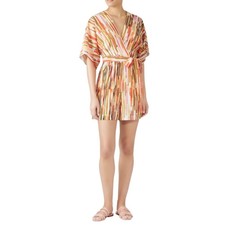Slate & Willow Striped Elliot Romper with Tie...
