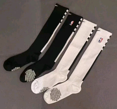 1 Black 1 White Total 2 Pack Nike NBA Elite Socks - Knee Highs