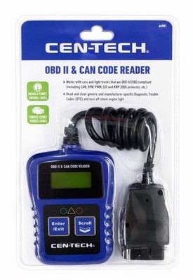 Cen-Tech OBD2 Code Reader Scanner Diagnostic Scan Tool Check Engine New Sealed