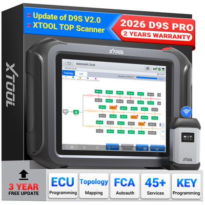 XTOOL D9S PRO Full System Diagnostic Bidirectional Scanner ECU Programming V2.0