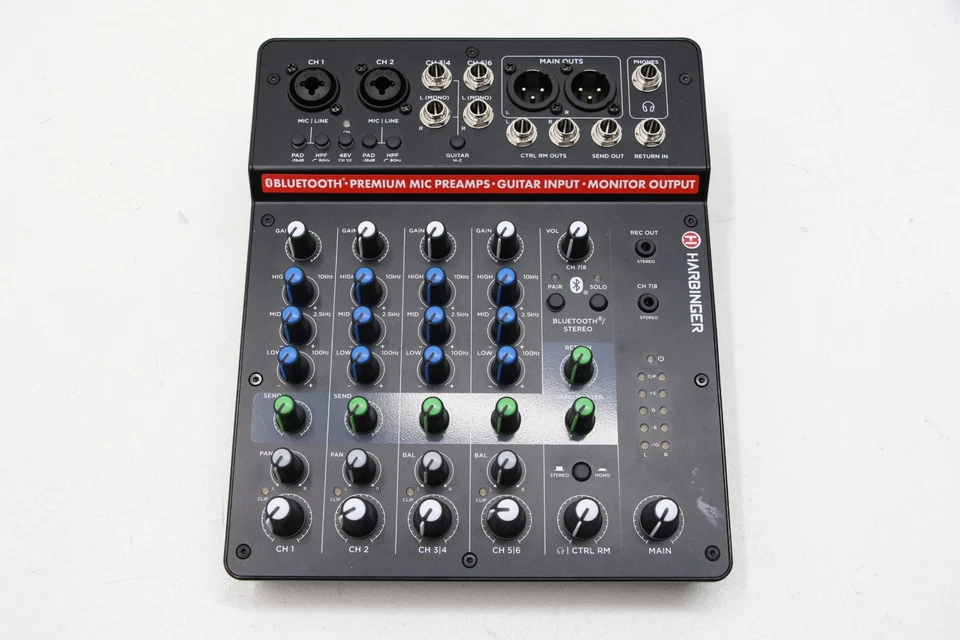 Harbinger LV8 8-Channel Analog Mixer w/Bluetooth - Image 2 of 4