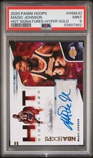 2020 Panini NBA Hoops Magic Johnson Hot Signatures Auto Lakers Hyper Gold Psa 9