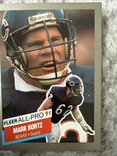 1991 Fleer All-Pro Mark Bortz #4 Chicago Bears Guard Insert
