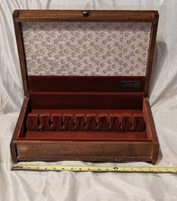 VTG MCM ONEIDA Community Silverware Flatware Wood Storage Box Chest Anti-Tarnish