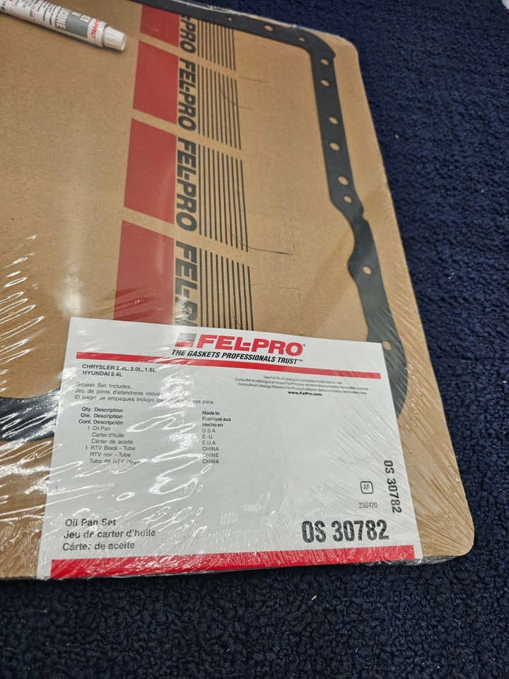 Junta de cárter de aceite Fel-Pro OS 30782 para Dodge Journey Jeep Patriot Compass Kia Foto 2 de 4