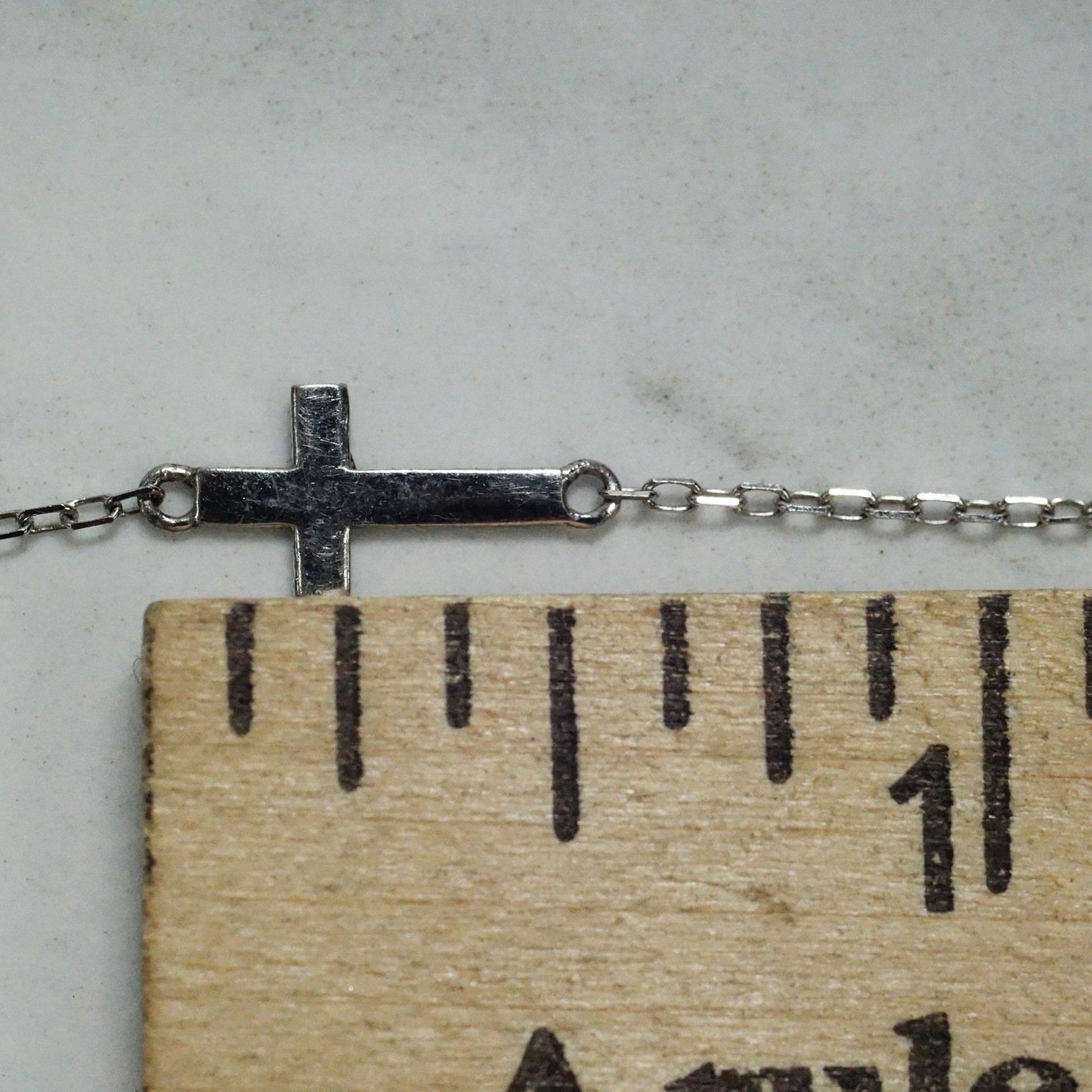 Sterling Silver Cable Chain Three Simplex Crosses… - image 11