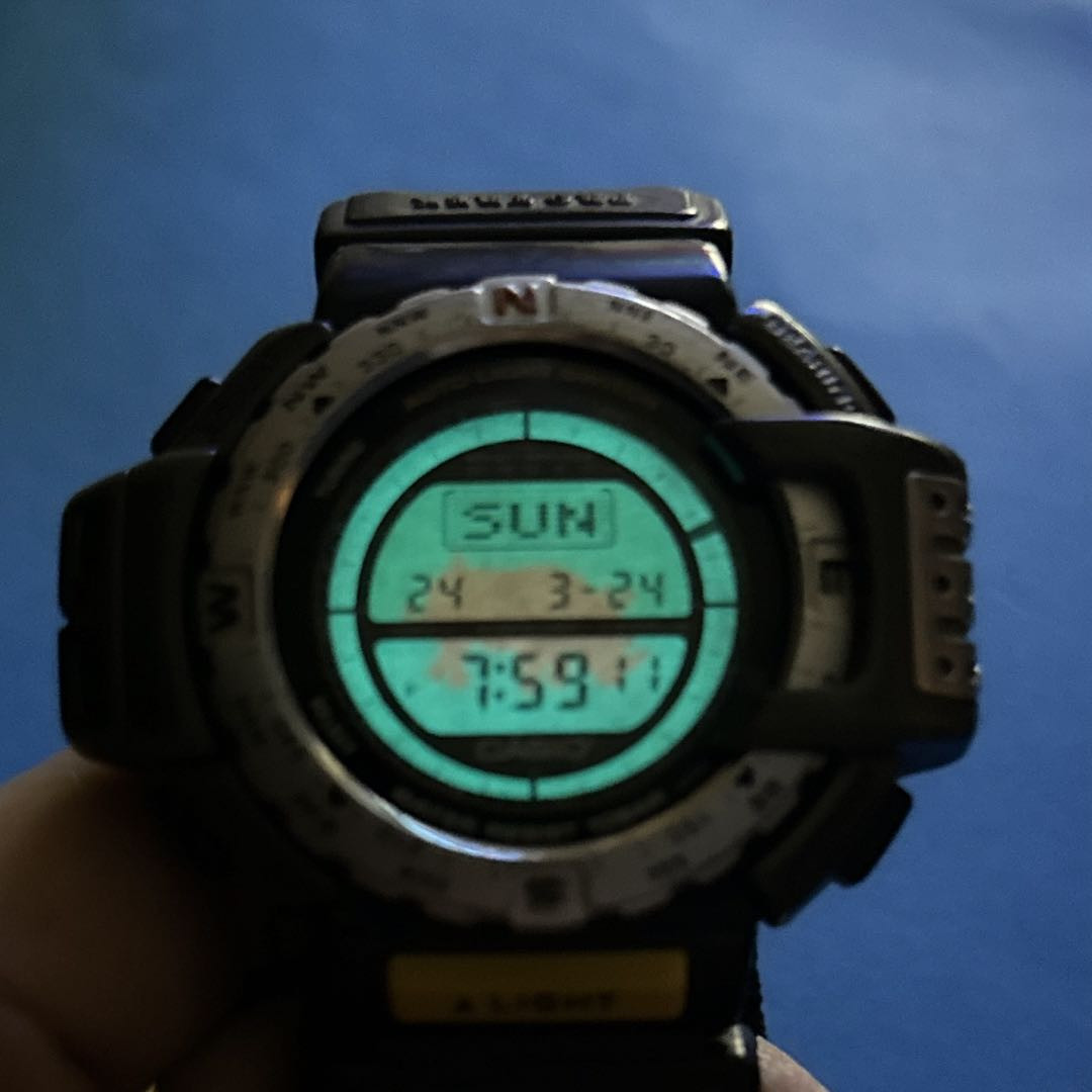 ​【限定WWFモデル・動作品】CASIO PRO TREK PRT-40 ゾウ Casio Protrek Prt-40 Digital Quartz Men Wwf Limited Model Vintage